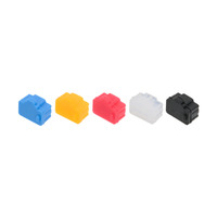 Tapón Protector de Silicona para Clavija RJ45 - Color Amarillo - Blíster de 10 Unidades