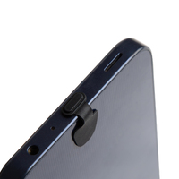Tapón Protector Adhesivo para Dispositivos Móviles para Conector USB-C, Color Negro – Blíster de 5 Unidades