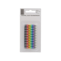 Pack marcadores clip para cable multicolor 0-9 [2.5 a 4mm] | 100pcs
