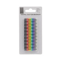 Pack marcadores clip para cable multicolor 0-9 [4 a 5mm] | 100pcs