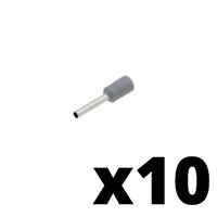 Puntera aislada para cable de 0.75mm² [Gris][AWG 20][10u. Blíster Colgar]