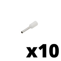 Puntera aislada para cable de 0.75mm² [Blanco][AWG 20][10u. Blíster Colgar]
