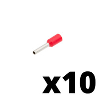 Puntera aislada para cable de 1.00mm² [Rojo][AWG 18][10u. Blíster Colgar]