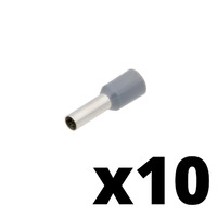 Puntera aislada para cable de 4.00mm² L9 [Gris][AWG 12][10u. Blíster Colgar]