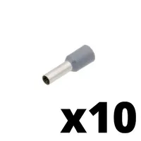Puntera aislada para cable de 4.00mm² L9 [Gris][AWG 12][10u. Blíster Colgar]