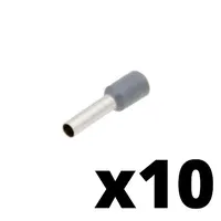 Puntera aislada para cable de 4.00mm² L12 [Gris][AWG 12][10u. Blíster Colgar]