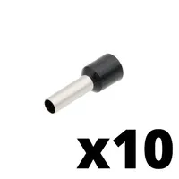 Puntera aislada para cable de 6.00mm² [Negro][AWG 10][10u. Blíster Colgar]