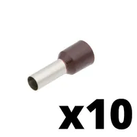 Isolated Ferrule for 10.00mm² [AWG 7] Cable [Hanging Card Strip Pack of 10]