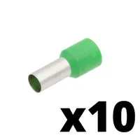 Puntera aislada para cable de 16.00mm² [Verde][AWG 5][10u. Blíster Colgar]