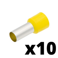 Puntera aislada para cable de 25.00mm² [Amarillo][AWG 4][10u. Blíster Colgar]