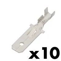6.35mm Male FASTON Terminal - G:0.8mm [1-1.5mm²] [10u. Hook Strip Pack]