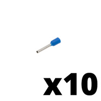 Puntera aislada para cable de 0.25mm² [Azul][AWG 26][10u. Blíster Colgar]