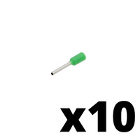 Puntera aislada para cable de 0.34mm² [Verde][AWG 24][10u. Blíster Colgar]