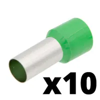 Puntera aislada para cable de 50.00mm² [Verde][AWG 1][10u. Blíster Colgar]
