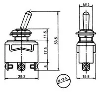 INTERRUPTOR 3P. (SPDT) ON-ON, 250V. 10A