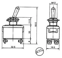 INTERRUPTOR 4P,  (DPST) ON-OFF, 250V. 15A