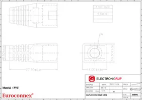  Capuchón protector para conector RJ45 para cable de Ø6mm, Gris