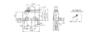 MINIATURA (SPDT) (UL)30gf ON-ON, 125V 5A (250V3A), PARA CIRCUITO IMPRESO