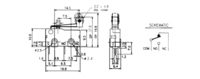 MINIATURA (SPDT) (UL) 45gf ON-ON, 125V 5A (250V 3A), PARA CIRCUITO IMPRESO