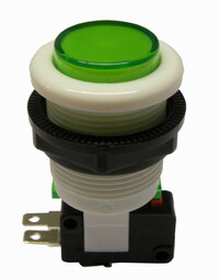 PULSADOR-INTERRNUPTOR  (SPDT) ON-ON 250V 5A, COLOR VERDE