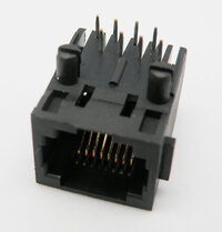 Base RJ45 UTP 50U" (8P8C) para PCB, acodada