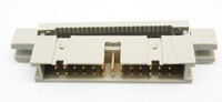 30C. I.D.C. MACHO PARA CABLE PLANO 2.54mm, CON OREJAS
