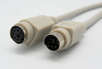 CONEX. TECLADO, MINIDIN 6 M - MINIDIN 6 H, 6C+1, MOLDEADO, RECTO, 1.8m