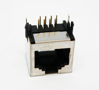 Base RJ45 STP 50U" (8P8C) para PCB, acodada