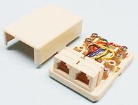 BASE DOBLE SUPERFICIE, 1ENTRADA-2SALIDAS 6C, CON Adhesivo