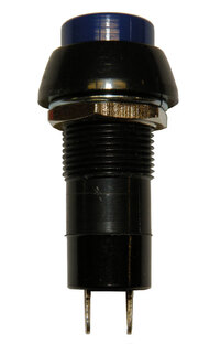 Interruptor redondo momentáneo OFF-ON azul [125V/3A]