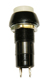 Interruptor redondo momentáneo OFF-ON blacno [125V/3A]