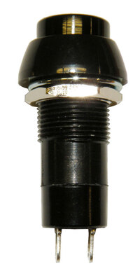 Interruptor redondo momentáneo OFF-ON negro [125V/3A]