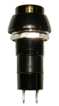 Pulsador redondo momentáneo OFF-(ON) negro [125V/3A]