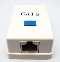 Cat.6 CAJA SUPERFICIE SEMI-BLINDADA, 1-SALIDA, RJ45, 50U"