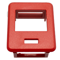 SOPORTE DE COLOR PARA PATCH PANEL VACIO, ROJO