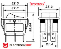 INTERRUPTOR 6P. ON-OFF-ON, 125V. 10A (250V.- 6A)