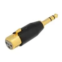 3P. MICRO HEMBRA a 6,4 ESTEREO MACHO, DORADO