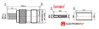 RG223, TNC Hembra Crimpar, PTFE