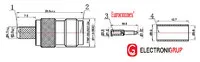RG223U, R/P TNC HEMBRA PARA CRIMPAR , PIN DORADO