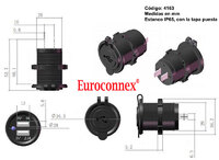 Base de alimentacion para panel 2 x USB-A  [5V/1A y 5V/2.1A]