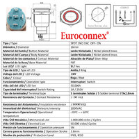 Pulsador 16mm con enclavamiento[OFF-ON] | 24V LED Rojo | Standby symbol