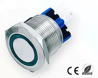 Pulsador Anti-vandálico, OFF-(ON) [2xSPST], LED 24V Azul