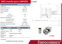 LMR200 BNC Macho crimpar PTFE