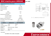 LMR240, BNC macho crimpar PTFE