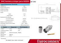 RG-223, BNC Hembra crimpar