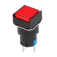 Interruptor de botón iluminado rojo (SPST), Montaje en Panel, 12V