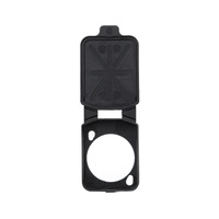 Cubierta para adaptadores de panel con tapa abatible