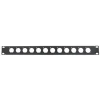 PatchPanel 12 puertos para connectores de audio/video a tornillo XLR / speakON / HDMI