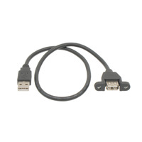 Extensor USB-A 2.0 con Anclaje a Panel - 0,3m