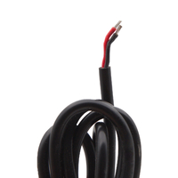 Cable alimentacion 5.5x2.1 hembra a abierto, 2x18AWG, 2m